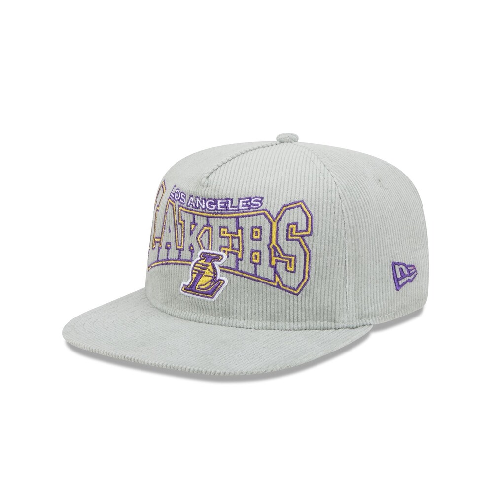 New Era Los Angeles Lakers Gray Cord Golfer Hat - One Size